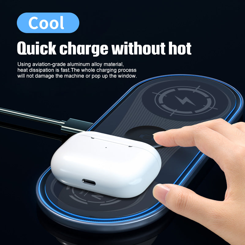 3-in-1 Wireless Charger 15W with Ambient Light