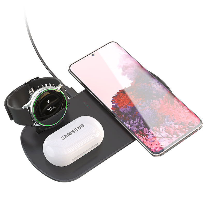 Samsung & AirPods 3-in-1 Wireless Charging Pad Front View