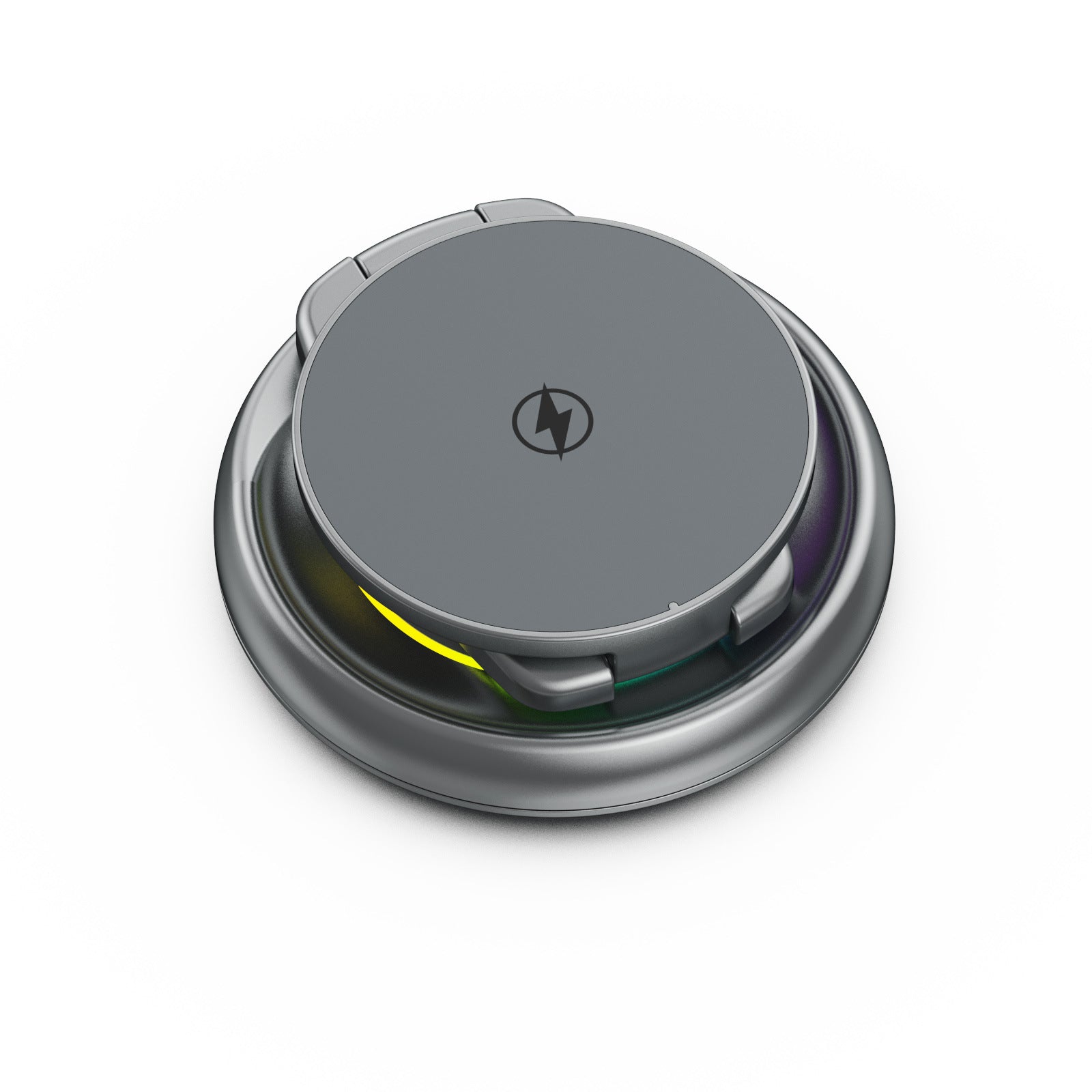Metal 3 In 1 Wireless Rotatable Charger Bracket front view