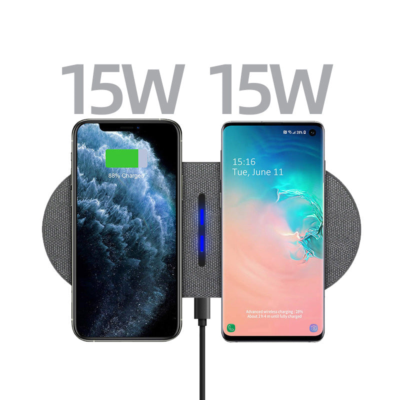 2-in-1 Wireless Fast Charger 15W - Phone & Earbuds