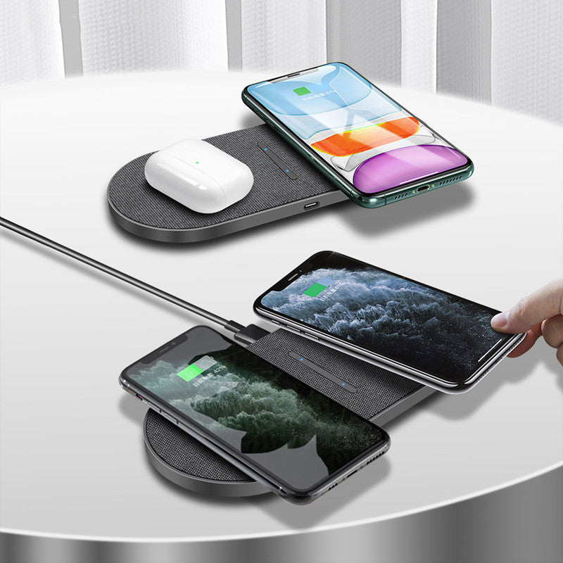 Wireless Charger 2 in 1 Pair 10W Quick Charge charging smartphone