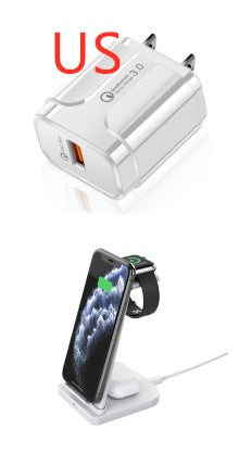 Versatile Foldable 3-In-1 Wireless Charger For Mobile Phone front view