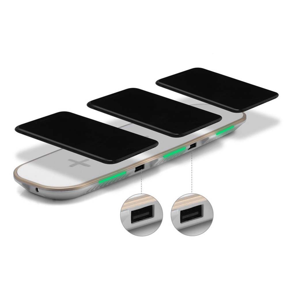 Universal 3-in-1 Qi Wireless Charger - Phone Watch &amp; Earbuds 