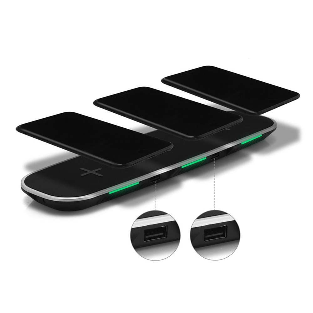 Universal 3-in-1 Qi Wireless Charger - Phone Watch &amp; Earbuds 