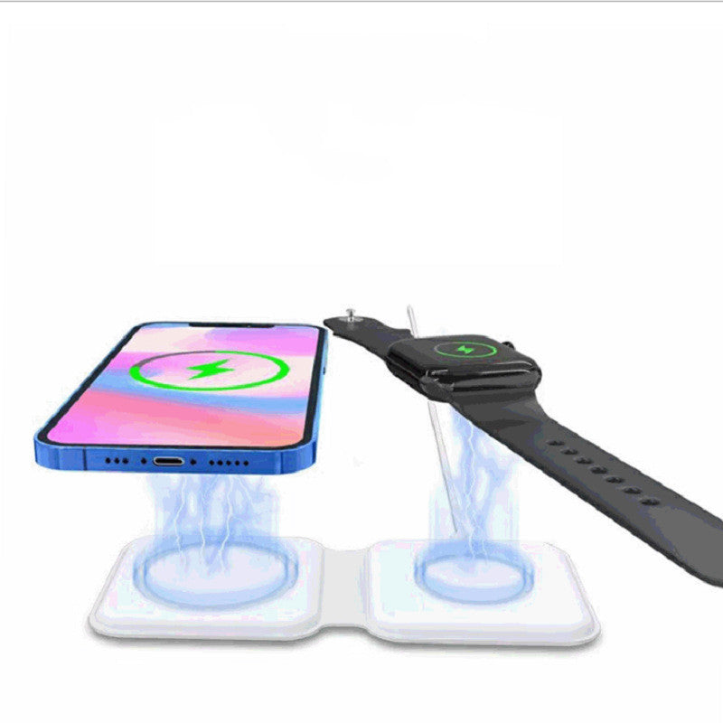 2-in-1 Magnetic Wireless Charging Dock 15W Qi Fast Charge 