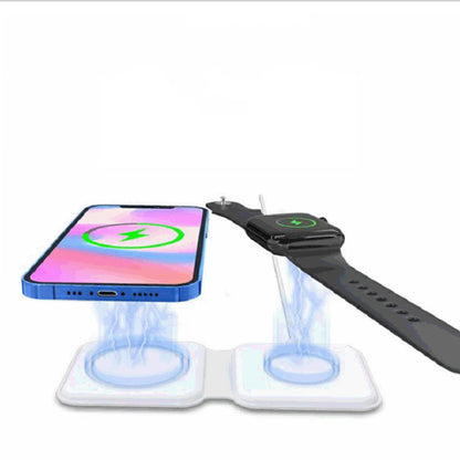 2-in-1 Magnetic Wireless Charging Dock 15W Qi Fast Charge 