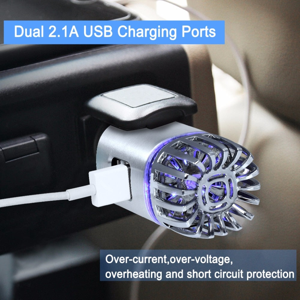 2-in-1 Car Charger &amp; Air Purifier