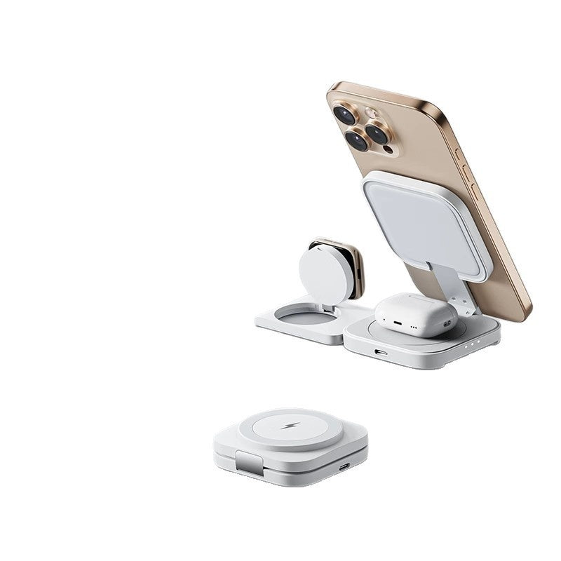 3-in-1 Wireless Charger With Magnetic Fast Charging Portable front view