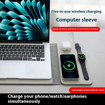 Multi-functional 3-in-1 Magnetic Wireless Charger Bag front view