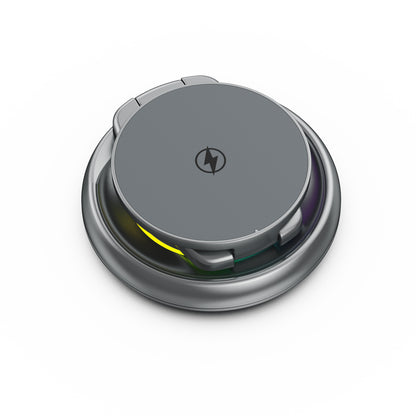 Metal 3 In 1 Wireless Rotatable Charger Bracket front view