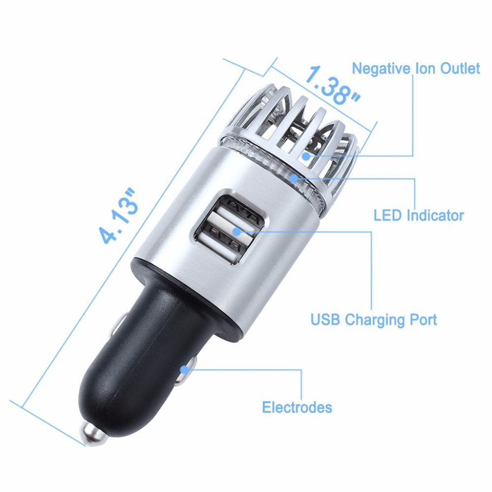 2-in-1 Car Charger &amp; Air Purifier