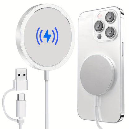 2-in-1 Ultra-Thin Magnetic Wireless Charger