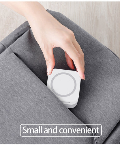 3-in-1 Wireless Charger Hidden Removable Panel Storage Front View