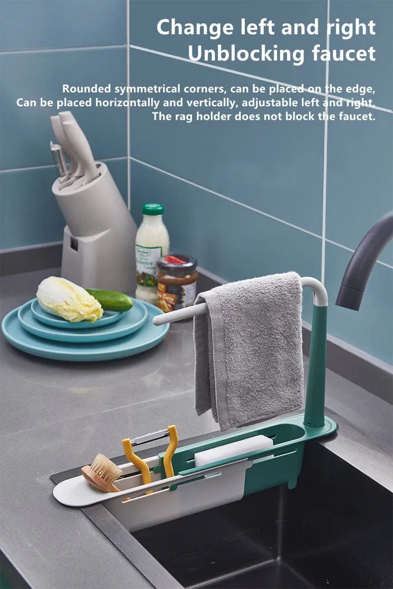 Telescopic Sink Rack - Adjustable Kitchen Organiser | Urban Elegance Ignisio