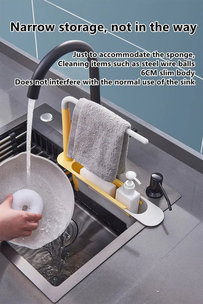 Telescopic Sink Rack - Adjustable Kitchen Organiser | Urban Elegance Ignisio