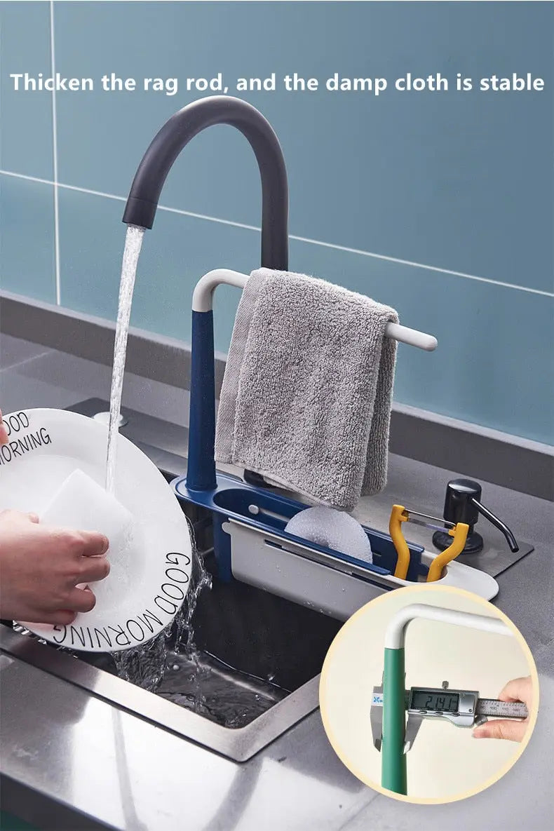 Telescopic Sink Rack - Adjustable Kitchen Organiser | Urban Elegance Ignisio