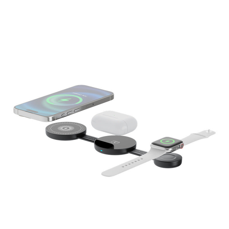 3-in-1 Wireless Fast Charger - Phone Watch &amp; Earbuds