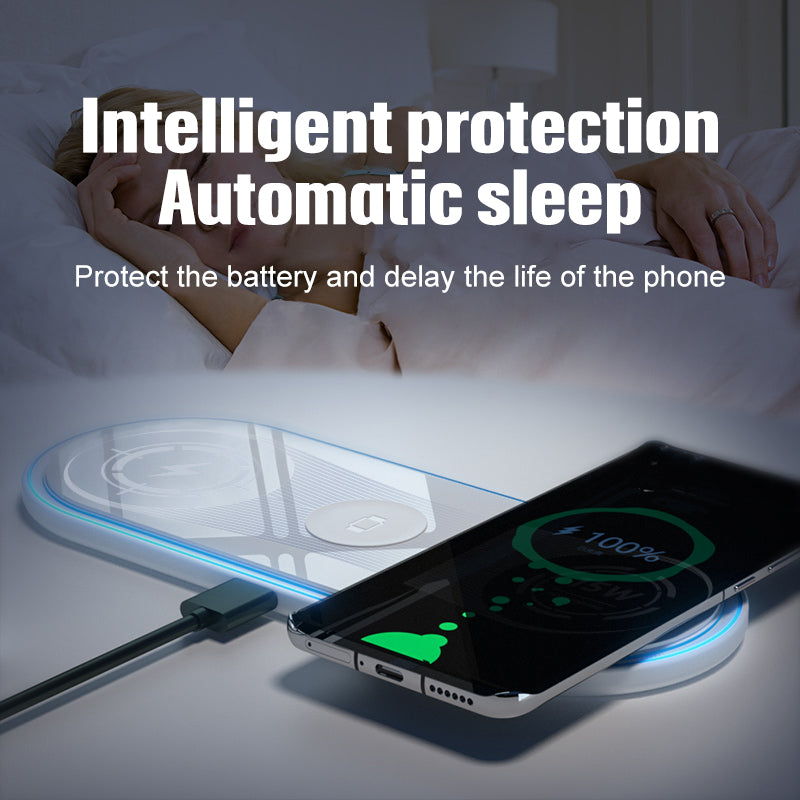 3-in-1 Wireless Charger 15W with Ambient Light