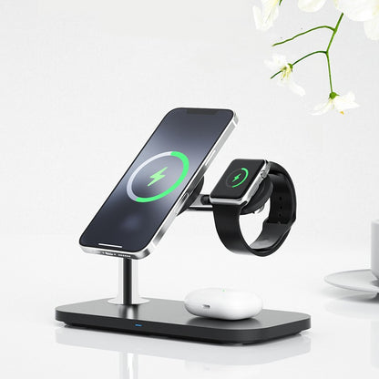 Magnetic 3-in-1 Wireless Charger desk use
